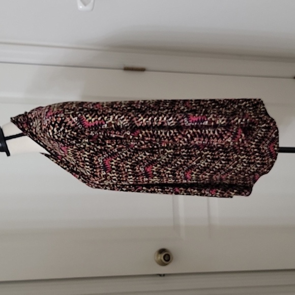 Chico's Travelers Size 2 (L-12) Multi-Color Open Cardigan Long Sleeve Slinky - Picture 3 of 8